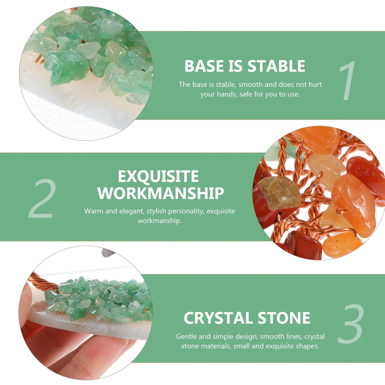 Elegant Crystal Money Tree Home Decor Exquisite Workmanship Fashionable Gift Choice Stable Base Safe Handling Money Tree Decor
Elegant Crystal Money Tree Home Decor Exquisite Workmanship Fashionable Gift Choice Stable Base Safe Handling Money Tree Decor