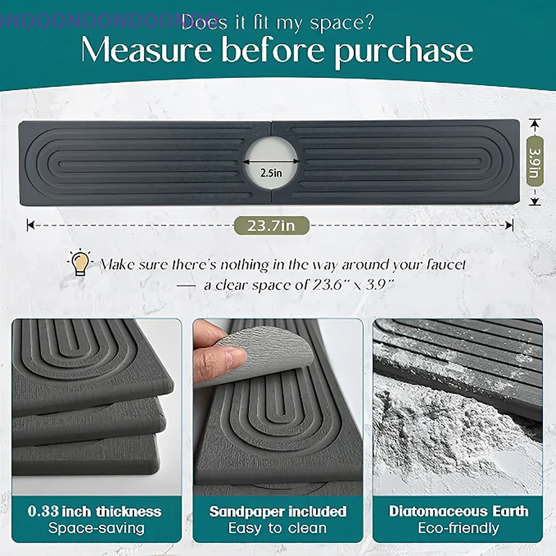 Quick-Drying Hard Faucet Water-Absorbing Splash Guard Hand Wash Mat for Kitchen & Bathroom Diatom Mud Kitchen Sink Mat
Quick-Drying Hard Faucet Water-Absorbing Splash Guard Hand Wash Mat for Kitchen & Bathroom Diatom Mud Kitchen Sink Mat