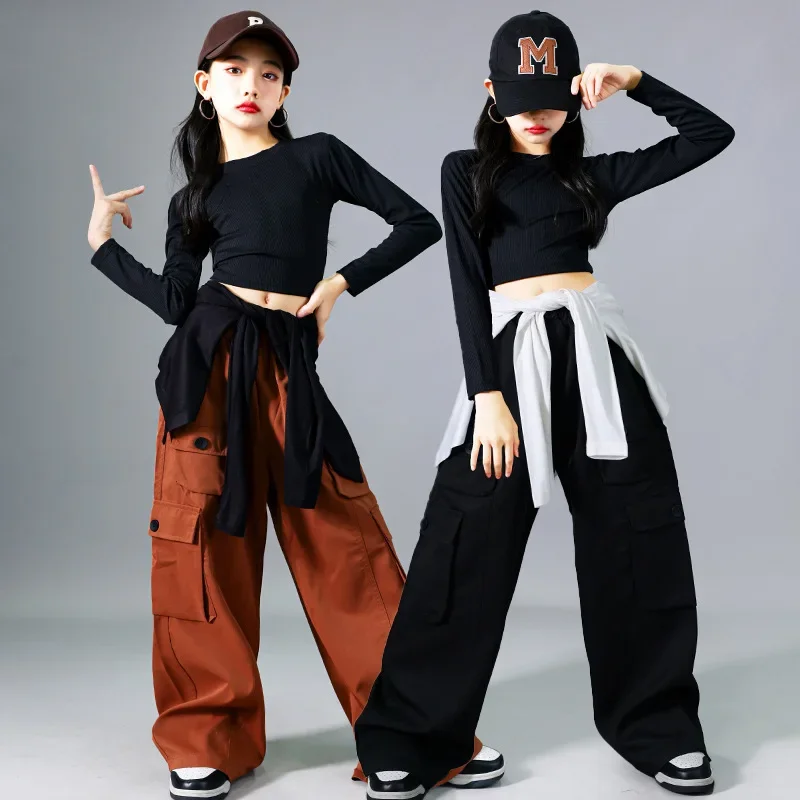 Teenager Jazz Dance Performance Costume Children's Street Dance Long Sleeved Black Top Pants Girl Practice Stage Performance Set
Teenager Jazz Dance Performance Costume Children's Street Dance Long Sleeved Black Top Pants Girl Practice Stage Performance Set