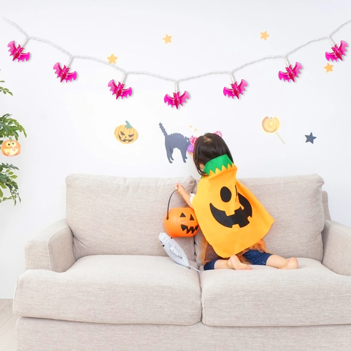 20 LED Halloween Lamp String Bat String Lamp Outdoor Light String Home Adornment for Decor Use (Purple, Pattern, Warm Li
20 LED Halloween Lamp String Bat String Lamp Outdoor Light String Home Adornment for Decor Use (Purple, Pattern, Warm Li