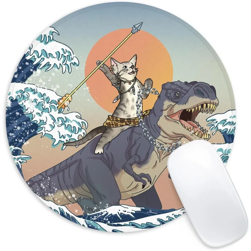 Cat and dinosaur round mouse pad funny small mousepads with non-slip rubber base home office decor desk accessories
Cat and dinosaur round mouse pad funny small mousepads with non-slip rubber base home office decor desk accessories
