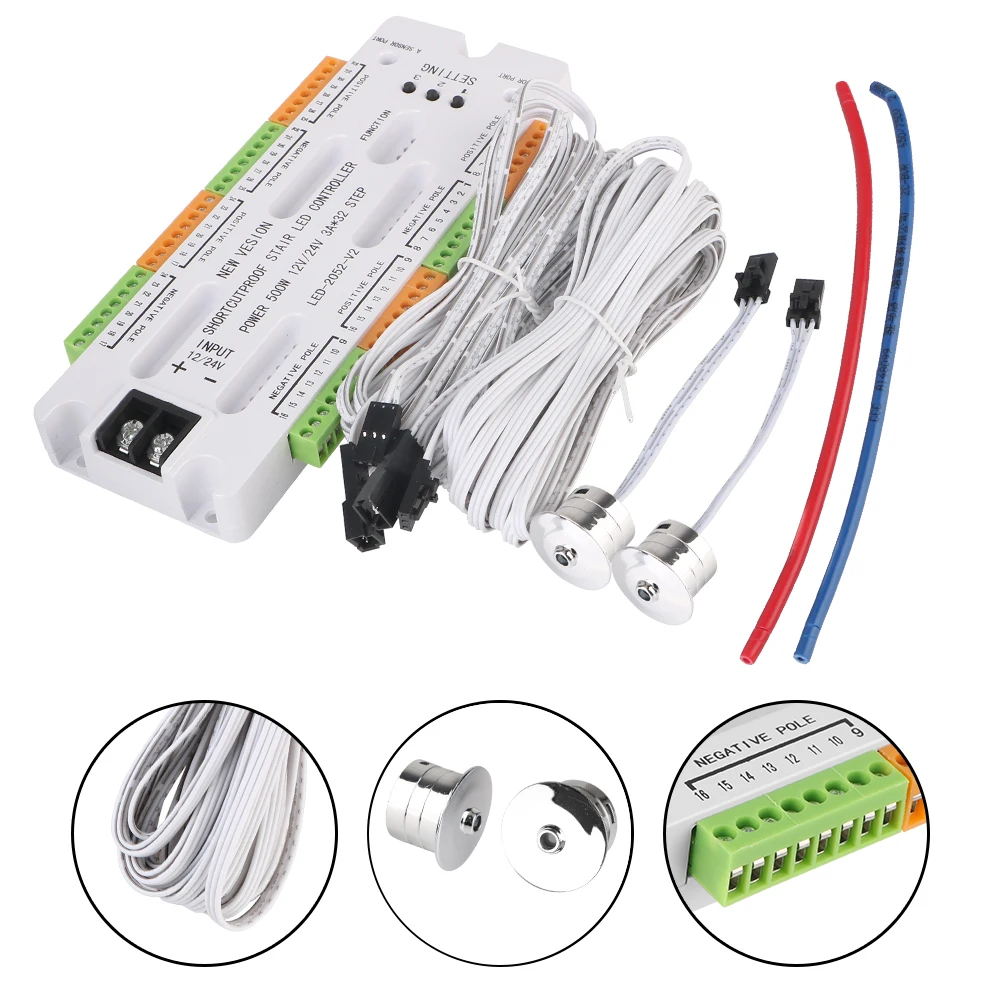 Stair LED Motion Sensor Light DC12V/24V Ladder Night Light 32 Channels Prevent Short Circuit Controller
Stair LED Motion Sensor Light DC12V/24V Ladder Night Light 32 Channels Prevent Short Circuit Controller