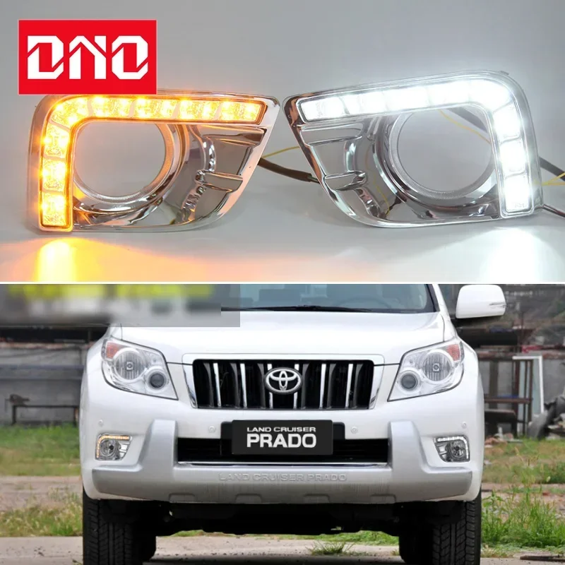 Car LED Daytime Running Light For Toyota Prado 2010 - 2013 Dynamic Yellow Turn Signal Auto Daylights Lamps Blue Running Foglamp
Car LED Daytime Running Light For Toyota Prado 2010 - 2013 Dynamic Yellow Turn Signal Auto Daylights Lamps Blue Running Foglamp
