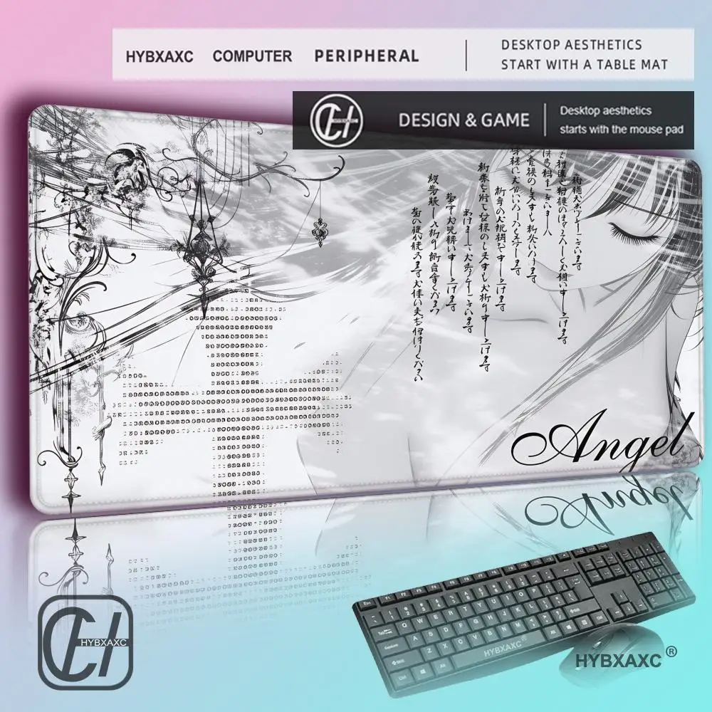HYBXAXC Anime Aesthetics Mousepad Black White Angel Mouse Pad PC Keyboard Desks Decort DeskMat Accessories E-Sports Carpet
HYBXAXC Anime Aesthetics Mousepad Black White Angel Mouse Pad PC Keyboard Desks Decort DeskMat Accessories E-Sports Carpet