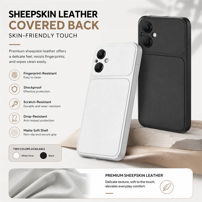 Wear-Resistant Leather Lychee Texture Lambskin Prevent Yellowing Soft Case with For OPPOA96 A96 5G Shock Protection Mobile Cover
Wear-Resistant Leather Lychee Texture Lambskin Prevent Yellowing Soft Case with For OPPOA96 A96 5G Shock Protection Mobile Cover