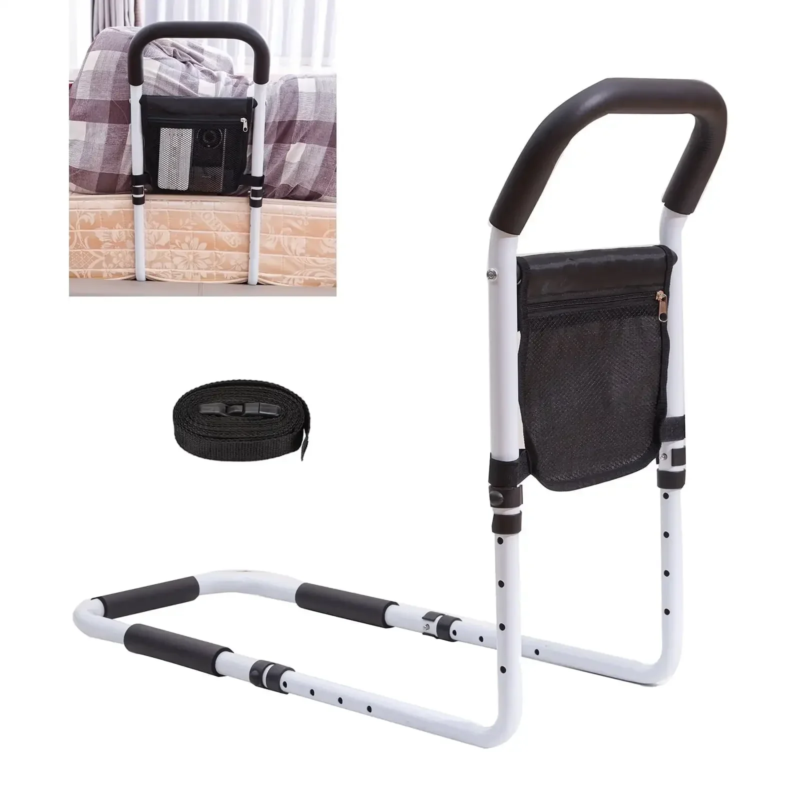Adjustable Bed Assist Rails for Seniors, Bed Support Bar with Free Storage Bag and Fixing Strap, Fit King, Queen, Full, Twin
Adjustable Bed Assist Rails for Seniors, Bed Support Bar with Free Storage Bag and Fixing Strap, Fit King, Queen, Full, Twin