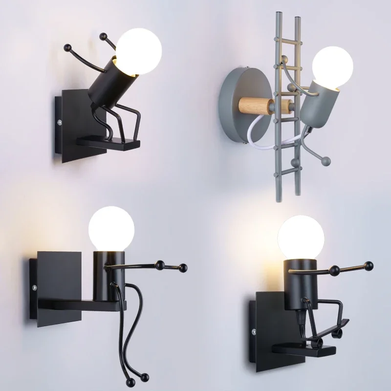 American Retro Nodic Wall Lamp Creative Small Man Iron Lights Metal Simple Cartoon Robot Sconce Art Decor Bedroom Diving Light
American Retro Nodic Wall Lamp Creative Small Man Iron Lights Metal Simple Cartoon Robot Sconce Art Decor Bedroom Diving Light