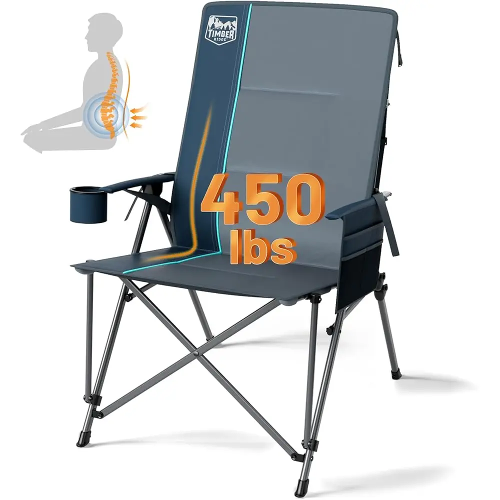 Oversized Camping Chair With Lumbar Support, Portable Folding Chair Heavy Duty For Adults Supports 450 Lbs For Outdoor Camping,
Oversized Camping Chair With Lumbar Support, Portable Folding Chair Heavy Duty For Adults Supports 450 Lbs For Outdoor Camping,