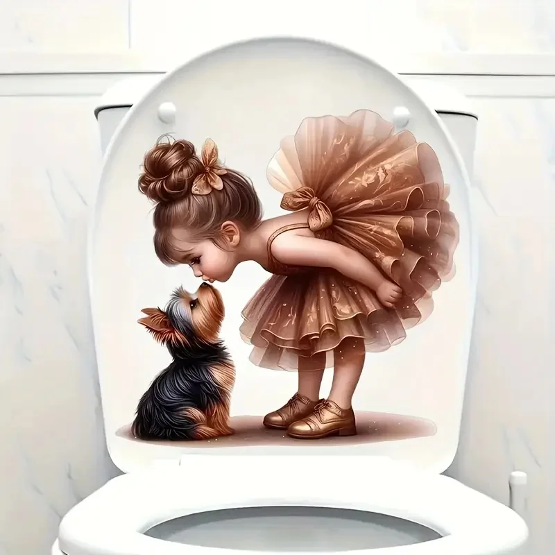 Adorable Puppy Toilet Stickers, Bright Bathroom for Home Decoration, Vinyl Animal Decals, Art Wall Paper, Poster
Adorable Puppy Toilet Stickers, Bright Bathroom for Home Decoration, Vinyl Animal Decals, Art Wall Paper, Poster