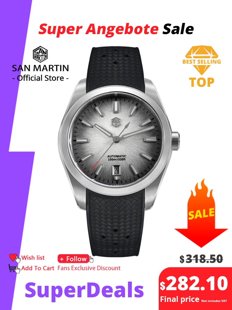 San Martin FKM SN0144 JianZhan Dial Gada 36/39/42mm Men's Luxury Dress Automatic Mechanical Watch Miyota 9015 Original Design
San Martin FKM SN0144 JianZhan Dial Gada 36/39/42mm Men's Luxury Dress Automatic Mechanical Watch Miyota 9015 Original Design