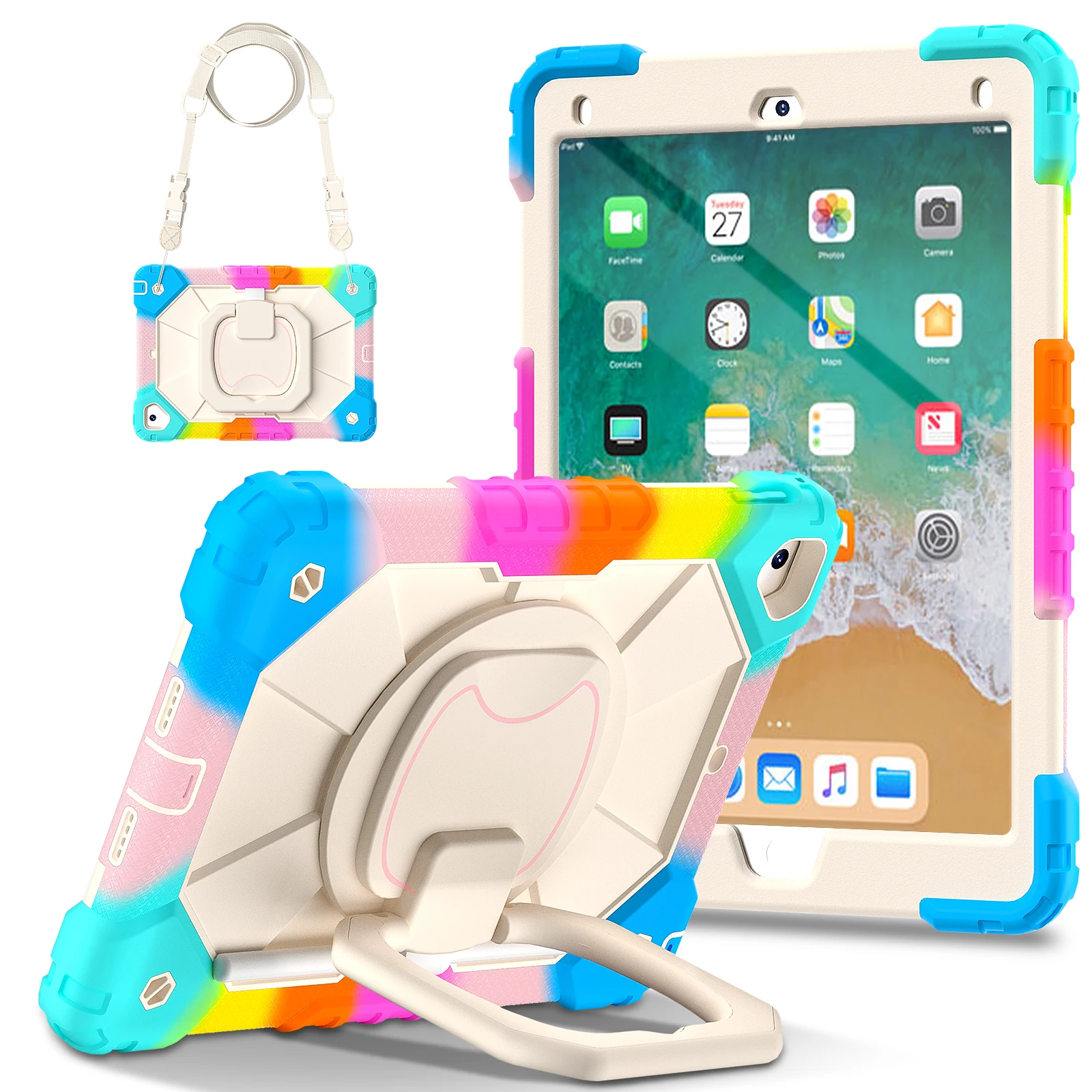 Tablet Protective Case Suitable for iPad 5Th(2017)/6Th(2018)/Pro9.7/New iPad 9.7 Satchel Stand
Tablet Protective Case Suitable for iPad 5Th(2017)/6Th(2018)/Pro9.7/New iPad 9.7 Satchel Stand