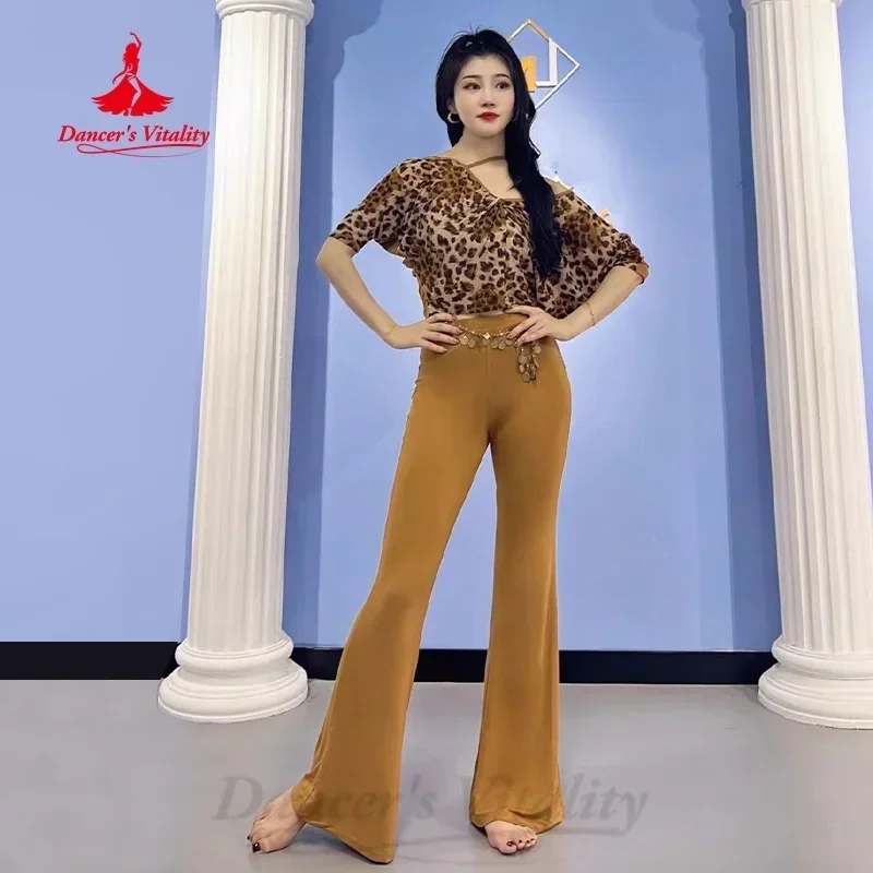 Тренировочный комплект BellyDance для женщин, топ с леопардовым принтом + сексуальные узкие брюки, 2 предмета, профессиональная тренировочная одежда для восточных танцев для взрослых
Тренировочный комплект BellyDance для женщин, топ с леопардовым принтом + сексуальные узкие брюки, 2 предмета, профессиональная тренировочная одежда для восточных танцев для взрослых