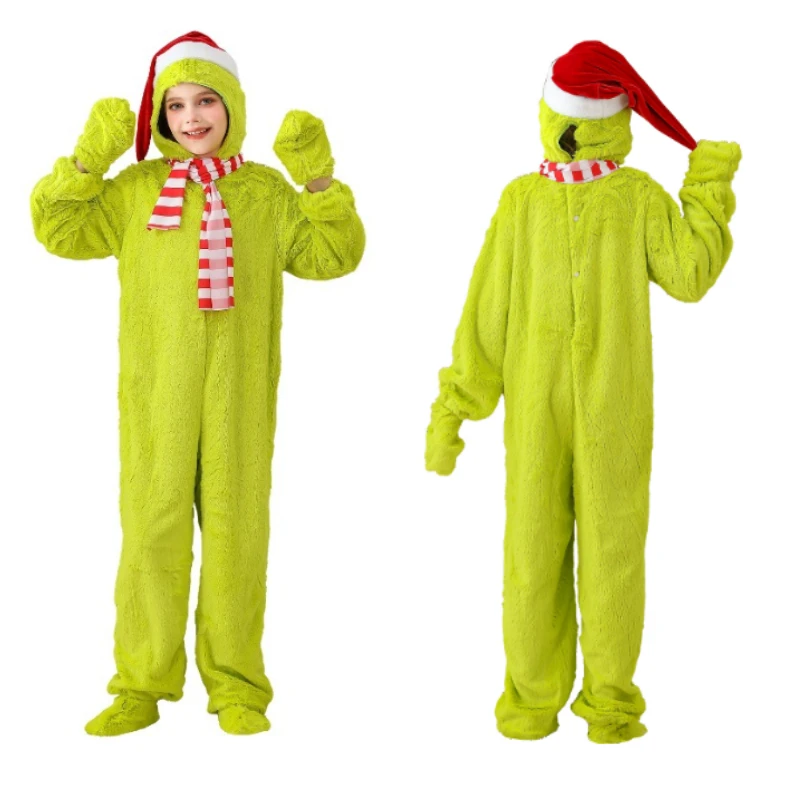 Christmas Green Elf Santa Claus Thief Party Children's New Year Pajamas Costume Jumpsuit Cosplay Party Suit with Hat Scarf
Christmas Green Elf Santa Claus Thief Party Children's New Year Pajamas Costume Jumpsuit Cosplay Party Suit with Hat Scarf