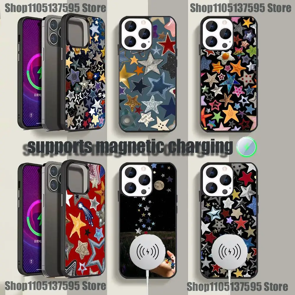 Colorful Star Phone Case For iPhone 17,16,15,14,13,12,11,Pro,Max,Plus,Mini,SE4,E Magnetic Magsafe Wireless Charging 
Colorful Star Phone Case For iPhone 17,16,15,14,13,12,11,Pro,Max,Plus,Mini,SE4,E Magnetic Magsafe Wireless Charging
