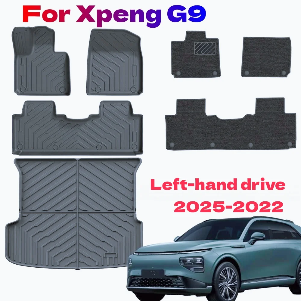 Всепогодные коврики TPE и грузовой вкладыш для Xpeng G9 2022-2025, сверхпрочный водонепроницаемый коврик для багажника для Xpeng G9 2025 
Всепогодные коврики TPE и грузовой вкладыш для Xpeng G9 2022-2025, сверхпрочный водонепроницаемый коврик для багажника для Xpeng G9 2025