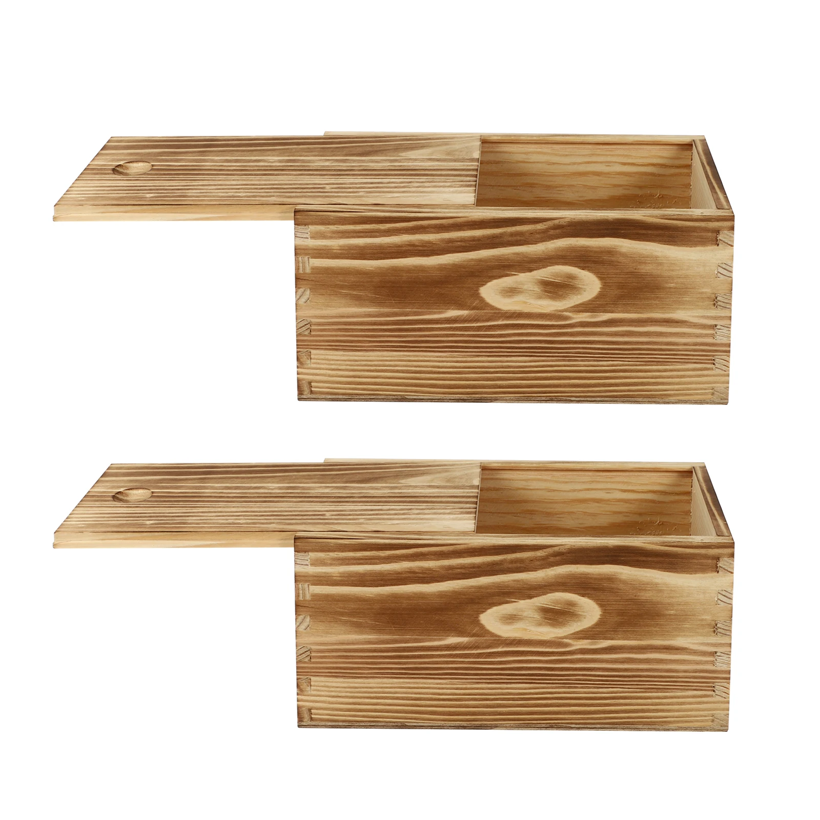 2Pcs Wooden Sliding Box Brown Multi function Storage Container Household Dust proof Cleanliness Home Accessory
2Pcs Wooden Sliding Box Brown Multi function Storage Container Household Dust proof Cleanliness Home Accessory