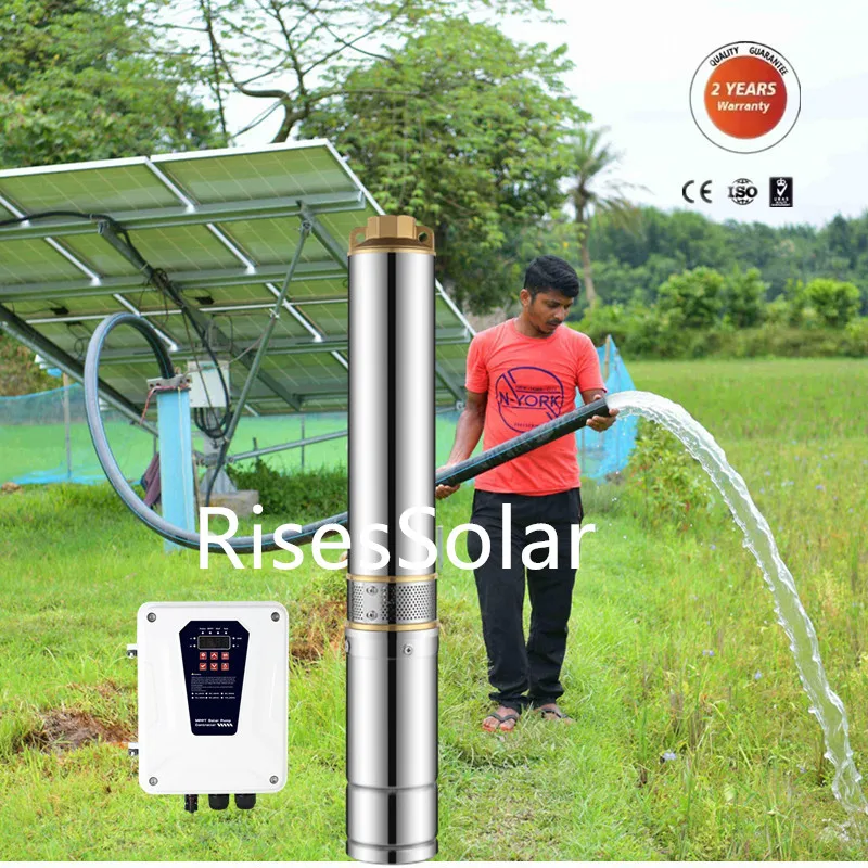 ACDC Hybrid 4inch 2HP Solar Water Pump Submersible Borehole Pump Brushless 135m Deep Well Solar Water Pump For Agriculture
ACDC Hybrid 4inch 2HP Solar Water Pump Submersible Borehole Pump Brushless 135m Deep Well Solar Water Pump For Agriculture