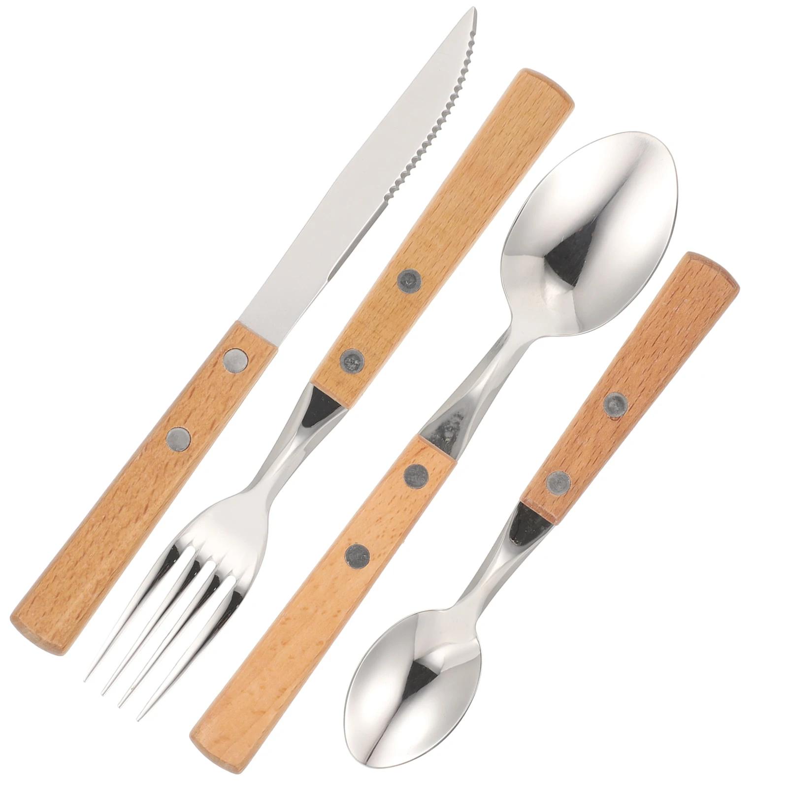 1 set Stainless Steel Cutlery Set Camping Tableware Fork Spoon Knife 304 Wood Handle Lightweight Travel Lunch Box Utensils
1 set Stainless Steel Cutlery Set Camping Tableware Fork Spoon Knife 304 Wood Handle Lightweight Travel Lunch Box Utensils