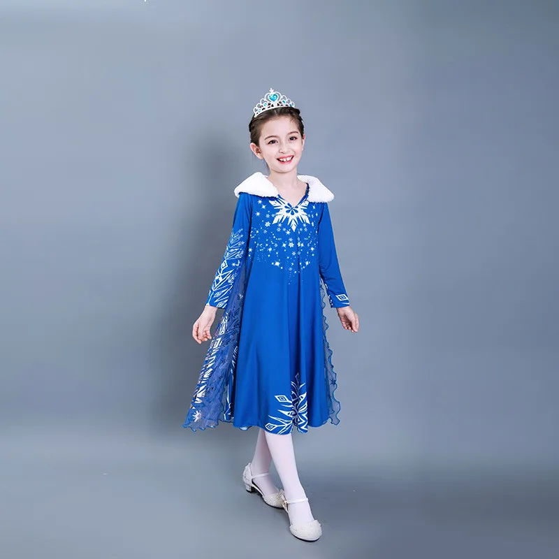 Elsa Blue Gown Children's loween Long Sve Dr Snow White Adventure Princ Costume Polyester Fabric
Elsa Blue Gown Children's loween Long Sve Dr Snow White Adventure Princ Costume Polyester Fabric