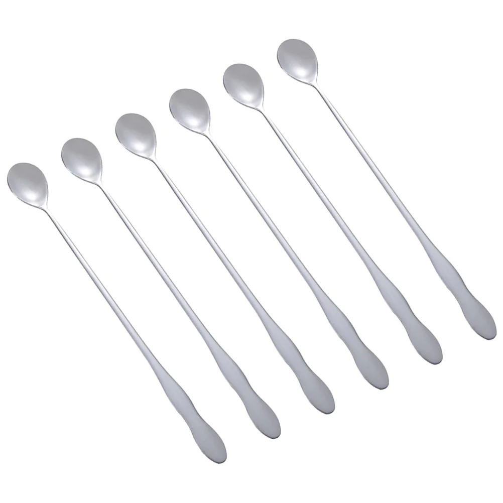 6pcs Stainless Spoon Long Handle Mixing Ice Cream Scoop Reusable Kitchen Ice Spoon Bar Cafe Restaurant
6pcs Stainless Spoon Long Handle Mixing Ice Cream Scoop Reusable Kitchen Ice Spoon Bar Cafe Restaurant