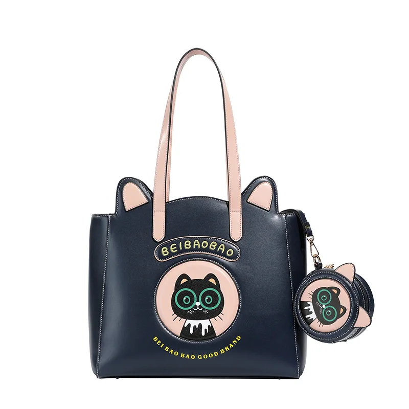 Cute Cat Ear Tote Bag for Women Original Brands Large Capacity Cartoon Faux Leather Handbag with Coin Purse Kawaii Shoulder Bag
Cute Cat Ear Tote Bag for Women Original Brands Large Capacity Cartoon Faux Leather Handbag with Coin Purse Kawaii Shoulder Bag