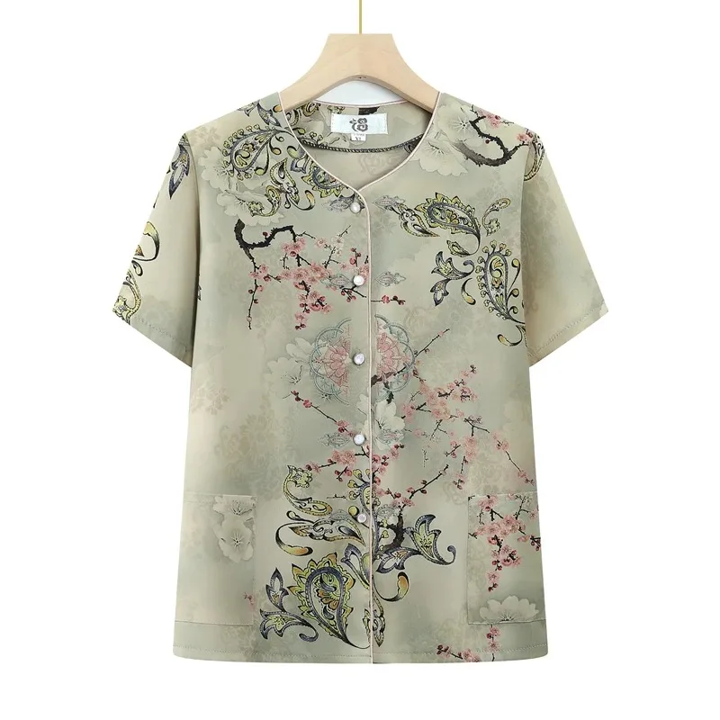 Women's Floral Print V-Neck Blouse Short Sleeve Casual Summer T-Shirt
Women's Floral Print V-Neck Blouse Short Sleeve Casual Summer T-Shirt