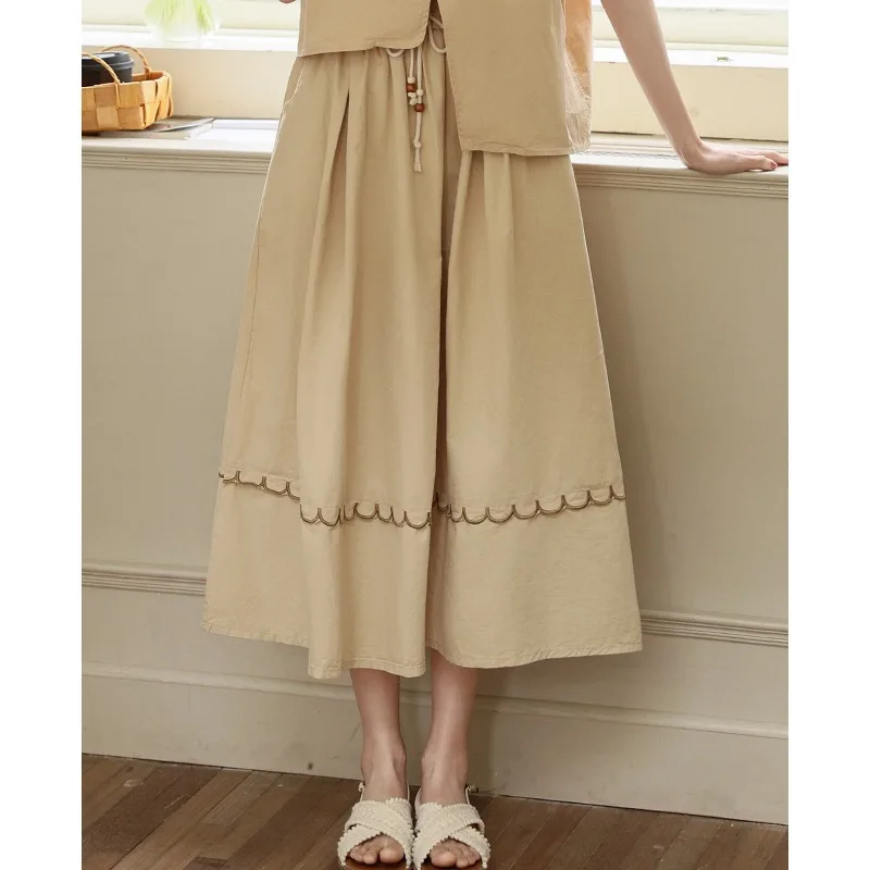 2024 Preppy Style Skirt Women New Design Sense High Waist Elastic Lace-up A-line Skirt Loose Casual Versatile Skirt Female
2024 Preppy Style Skirt Women New Design Sense High Waist Elastic Lace-up A-line Skirt Loose Casual Versatile Skirt Female