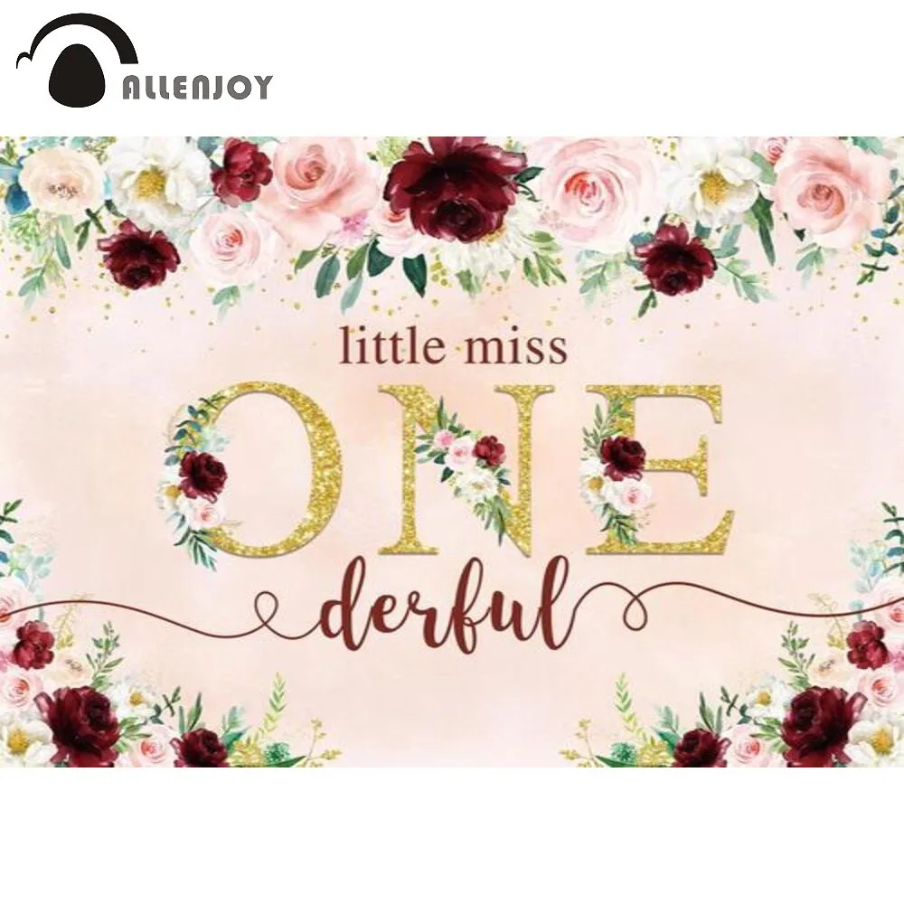 Allenjoy Miss 1st One Derful Birthday Party Background Girl Pink Burgundy Princess Baby Shower Floral Gold Photozone Backdrop
Allenjoy Miss 1st One Derful Birthday Party Background Girl Pink Burgundy Princess Baby Shower Floral Gold Photozone Backdrop