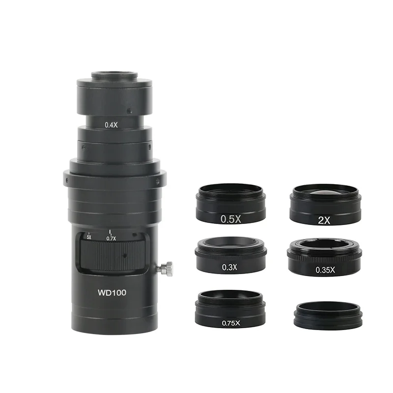 200X 500X Adjustable Magnification C Mount Lens 0.3X 0.35X 0.5X 0.75X 1X 2X Barlow objective Lens For Microscope Camera
200X 500X Adjustable Magnification C Mount Lens 0.3X 0.35X 0.5X 0.75X 1X 2X Barlow objective Lens For Microscope Camera