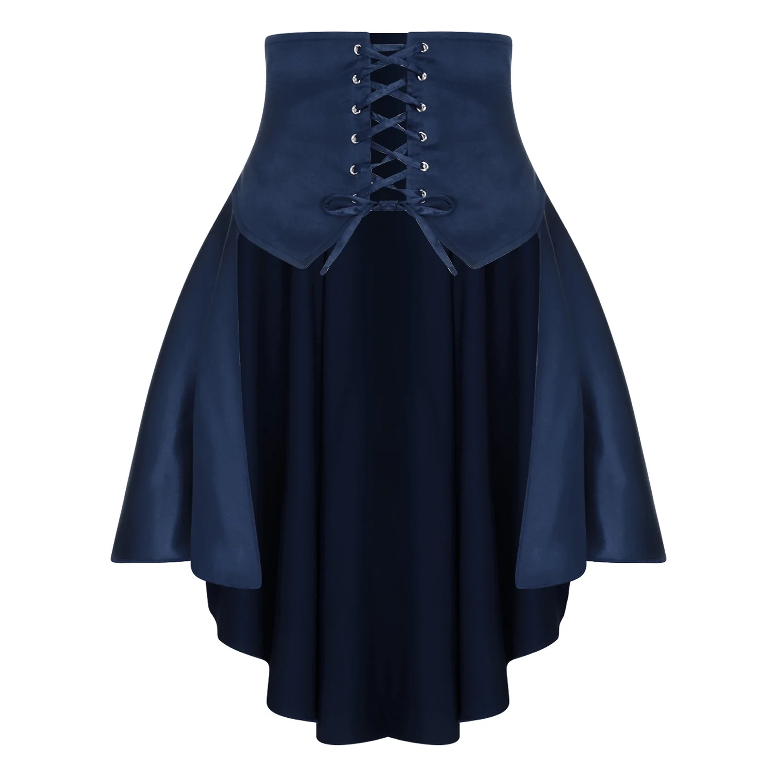 Women High Waist Gothic Steampunk Satiny Skirt Royal Princess Lace-up Tiered Ruffled Mini Skirt Halloween Festival Party Outfits
Women High Waist Gothic Steampunk Satiny Skirt Royal Princess Lace-up Tiered Ruffled Mini Skirt Halloween Festival Party Outfits