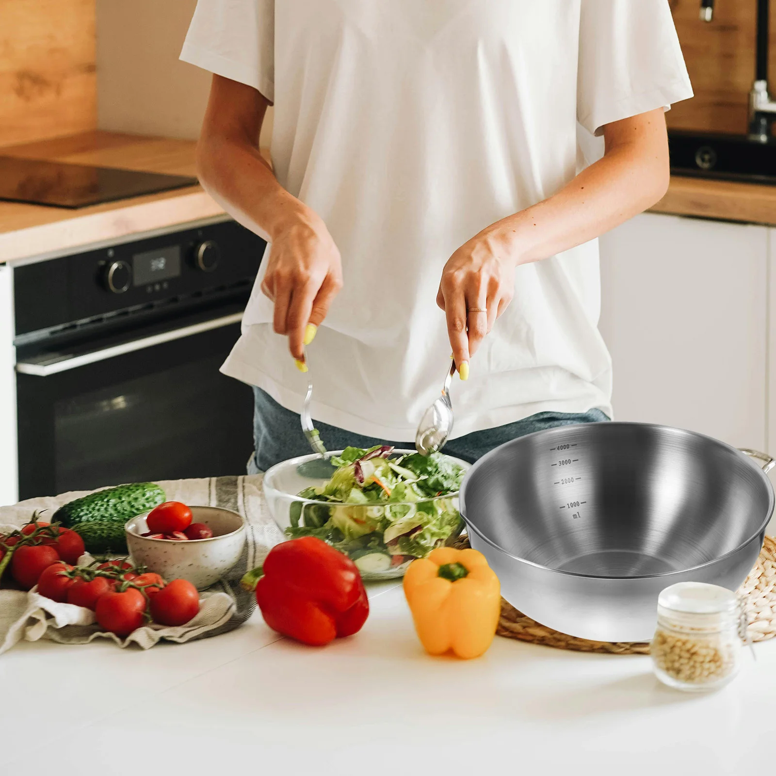 3 шт. кухонные миски из нержавеющей стали, легко чистящиеся многофункциональные наполнители для макаронных изделий, салатов, миски для приготовления, уникальный дизайн формы
3 шт. кухонные миски из нержавеющей стали, легко чистящиеся многофункциональные наполнители для макаронных изделий, салатов, миски для приготовления, уникальный дизайн формы