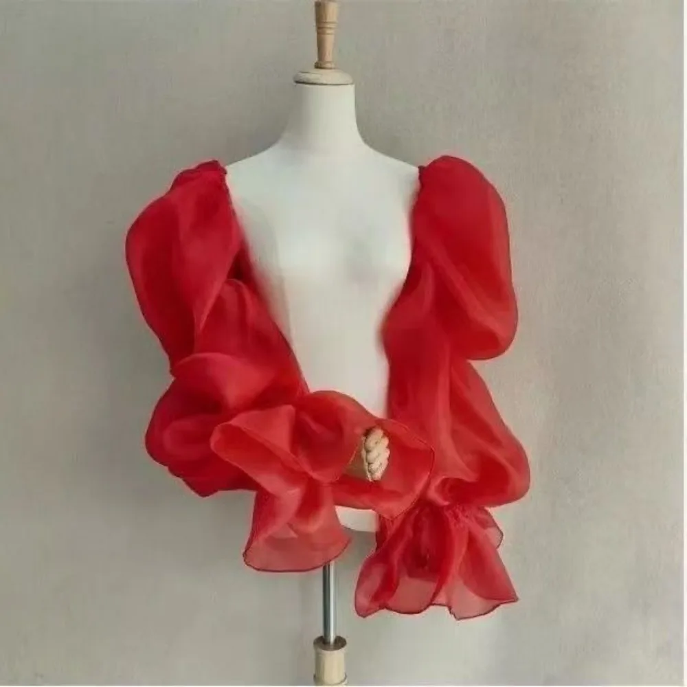 Элегантные пышные свадебные рукава с бантом и оборками, съемные рукава для невесты, сладкий декор вечернего платья, прозрачные рукава, показ
Элегантные пышные свадебные рукава с бантом и оборками, съемные рукава для невесты, сладкий декор вечернего платья, прозрачные рукава, показ