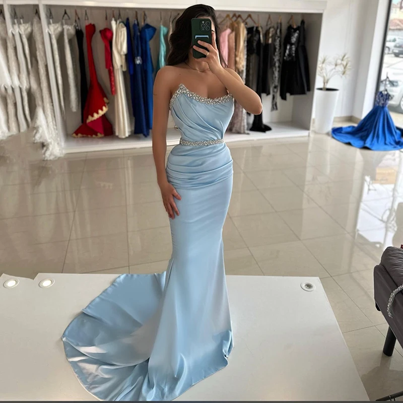 Eightree 2023 Sexy Mermaid Wedding Dresses Saudi Arabia Strapless Beadings Bridal Dress Formal Evening Wedding Gowns Custom Size
Eightree 2023 Sexy Mermaid Wedding Dresses Saudi Arabia Strapless Beadings Bridal Dress Formal Evening Wedding Gowns Custom Size