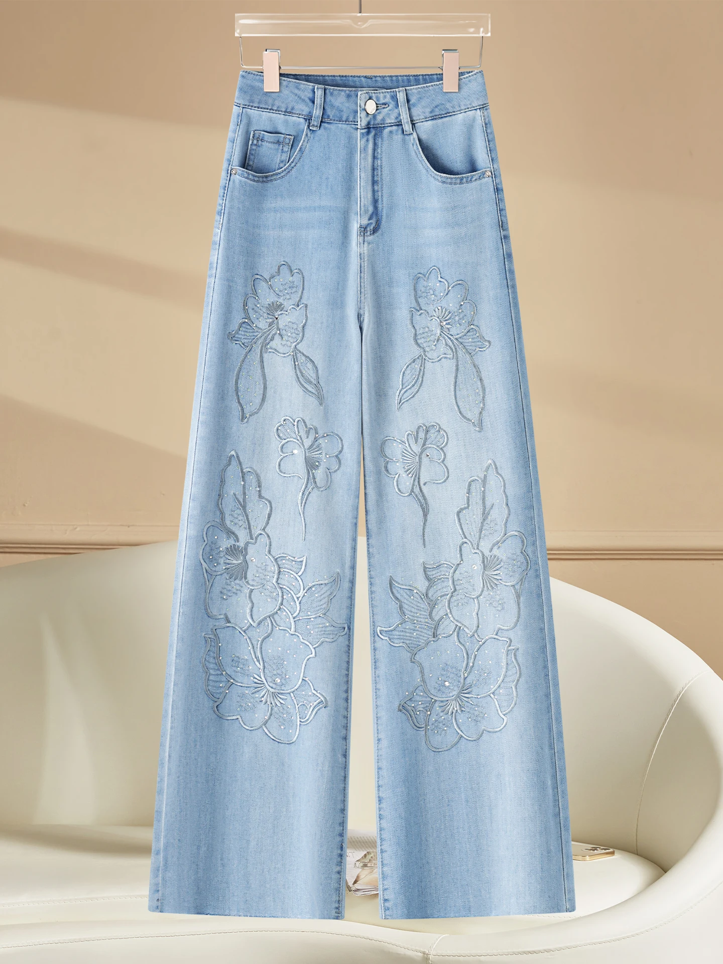 High Waist Wide Leg Jeans Women's Summer Thin New Fashion Popular Embroidered Slim Straight Cut Denim Pants Casual Style
High Waist Wide Leg Jeans Women's Summer Thin New Fashion Popular Embroidered Slim Straight Cut Denim Pants Casual Style