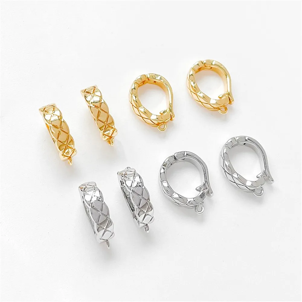Copper-plated Gold Plaid Universal Buckle Hanging Buckle DIY Handmade Bracelet Necklace Beaded Connecting Buckle Accessories
Copper-plated Gold Plaid Universal Buckle Hanging Buckle DIY Handmade Bracelet Necklace Beaded Connecting Buckle Accessories