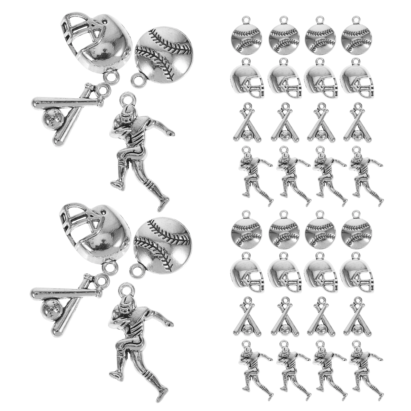 40pcs Baseball Jewelry Accessories Vintage Alloy Charms for DIY Bracelets Earrings Necklace Craft Metal Beads Findings Pendant
40pcs Baseball Jewelry Accessories Vintage Alloy Charms for DIY Bracelets Earrings Necklace Craft Metal Beads Findings Pendant