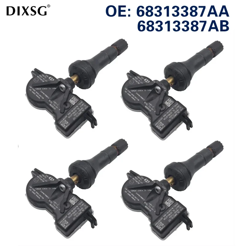 Tire Pressure Sensor 4 pcs TPMS 68313387AA 68313387AB For Chrysler 200 Pacifica Voyager Dodge Durango Jeep Compass Grand Cherok
Tire Pressure Sensor 4 pcs TPMS 68313387AA 68313387AB For Chrysler 200 Pacifica Voyager Dodge Durango Jeep Compass Grand Cherok