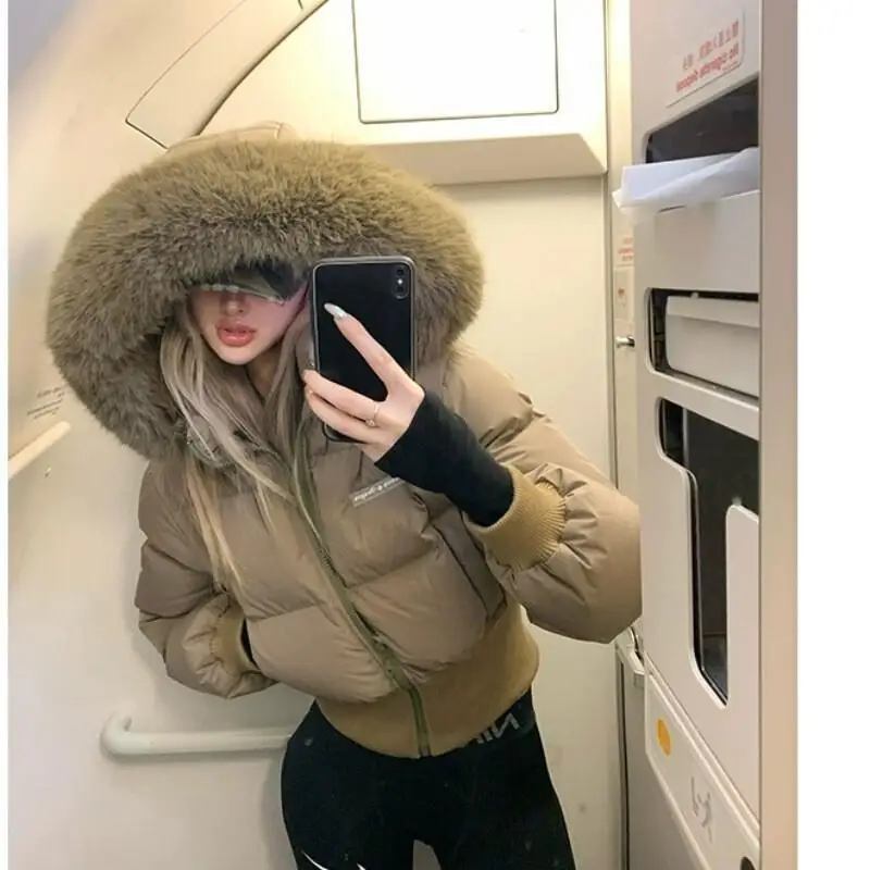 Куртка с капюшоном и большим меховым воротником на хлопковой подкладке, женская зимняя новая модель, утепленное короткое стильное универсальное короткое пальто, модное
Куртка с капюшоном и большим меховым воротником на хлопковой подкладке, женская зимняя новая модель, утепленное короткое стильное универсальное короткое пальто, модное