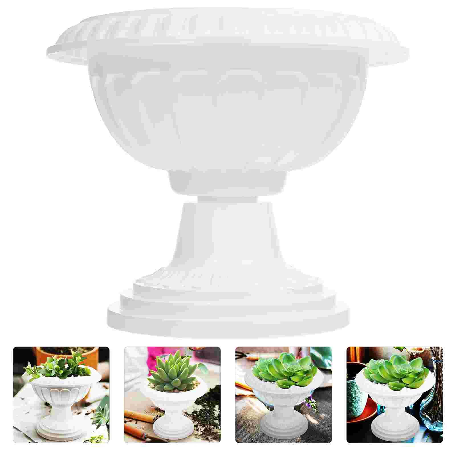 White Indoor Plant Pot Hydroponic Flower Planter Nursery Tabletop Stand Plastic Multipurpose Planting
White Indoor Plant Pot Hydroponic Flower Planter Nursery Tabletop Stand Plastic Multipurpose Planting