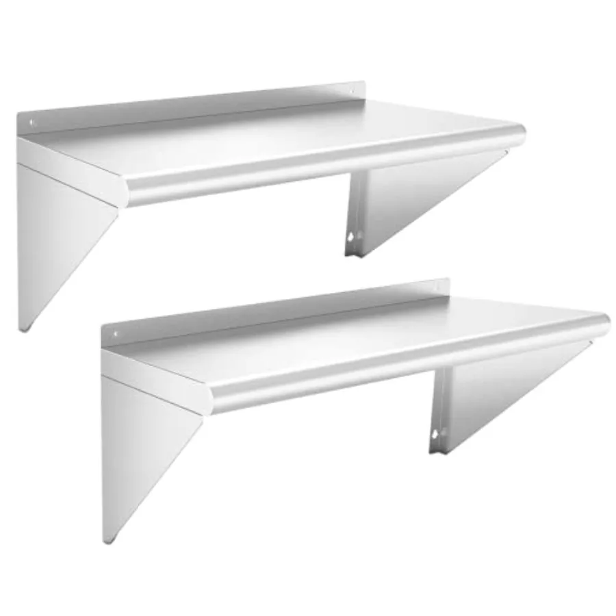 Stainless Steel Shelf " " - 2 Pack 250 lb Wall Mounted Commercial Stainless Steel Shelves Metal Shelving for Restaurant Bar Uti
Stainless Steel Shelf " " - 2 Pack 250 lb Wall Mounted Commercial Stainless Steel Shelves Metal Shelving for Restaurant Bar Uti