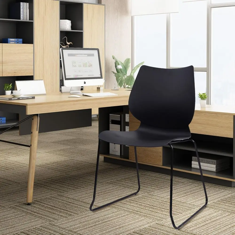 Stackable Waiting Room Chair, Stacking Office Chair with Ergonomic Lumbar Support and Metal Legs, Plastic Desk Chairs for Confe
Stackable Waiting Room Chair, Stacking Office Chair with Ergonomic Lumbar Support and Metal Legs, Plastic Desk Chairs for Confe