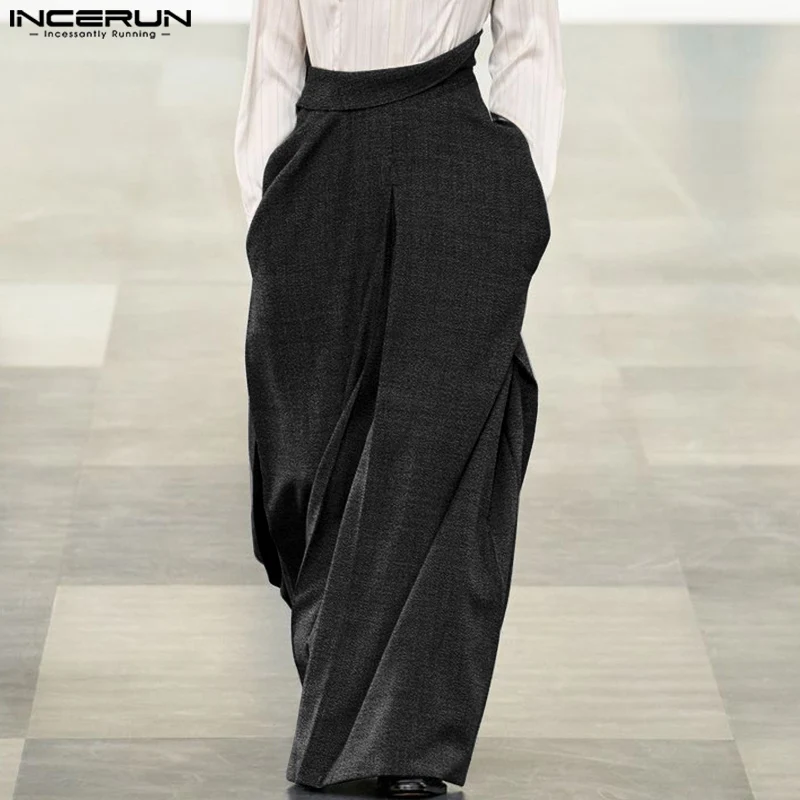 Men Long Pants INCERUN Fashion Wide Leg Pants Solid Color Long Trousers Men's Clothing Casual Male Bottom Oversize Streetwear
Men Long Pants INCERUN Fashion Wide Leg Pants Solid Color Long Trousers Men's Clothing Casual Male Bottom Oversize Streetwear