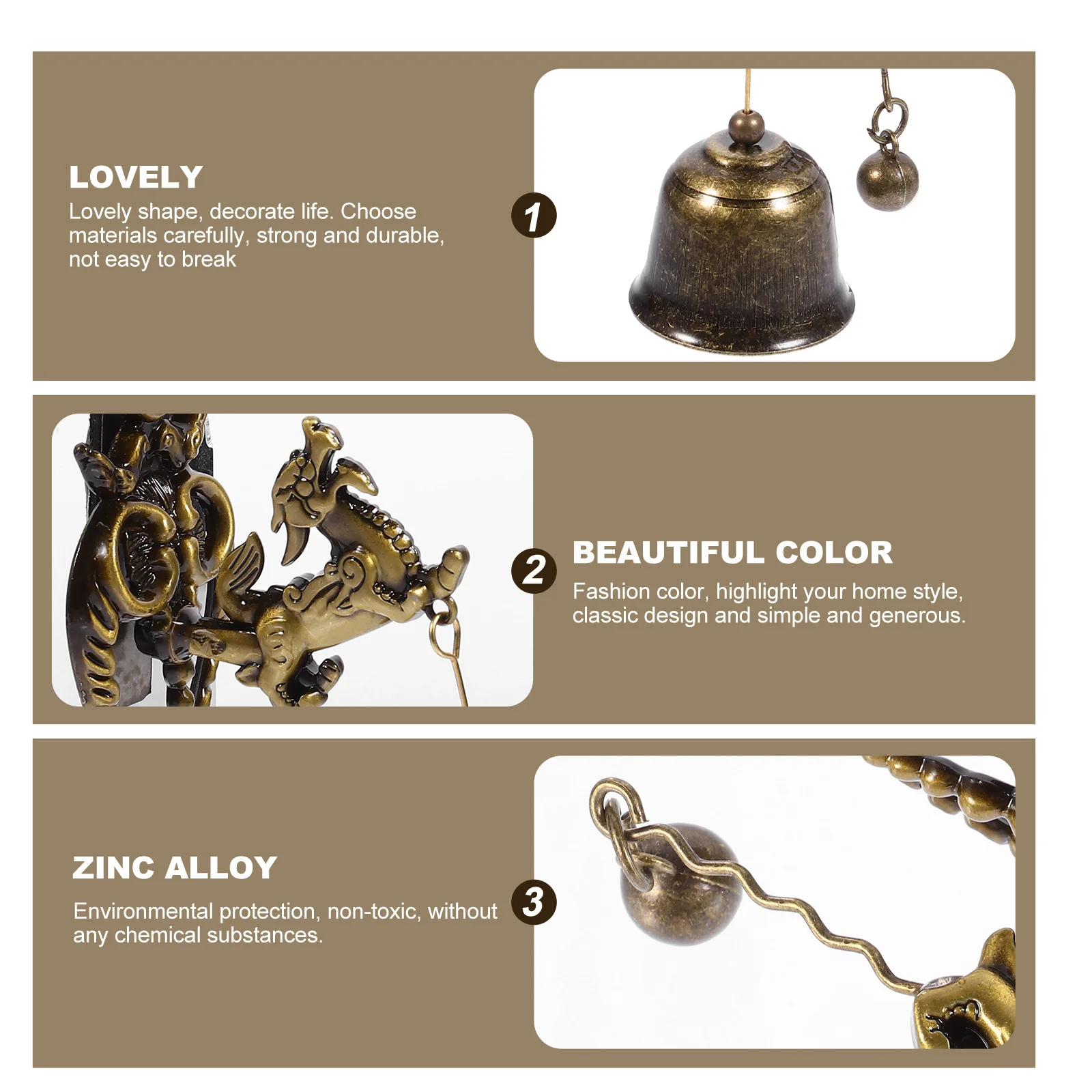 Retro Animal Door Bell Decorative Alloy Bells Zinc Material Front Back Door Wall Entrance Cafe Restaurant Chime Pendant
Retro Animal Door Bell Decorative Alloy Bells Zinc Material Front Back Door Wall Entrance Cafe Restaurant Chime Pendant