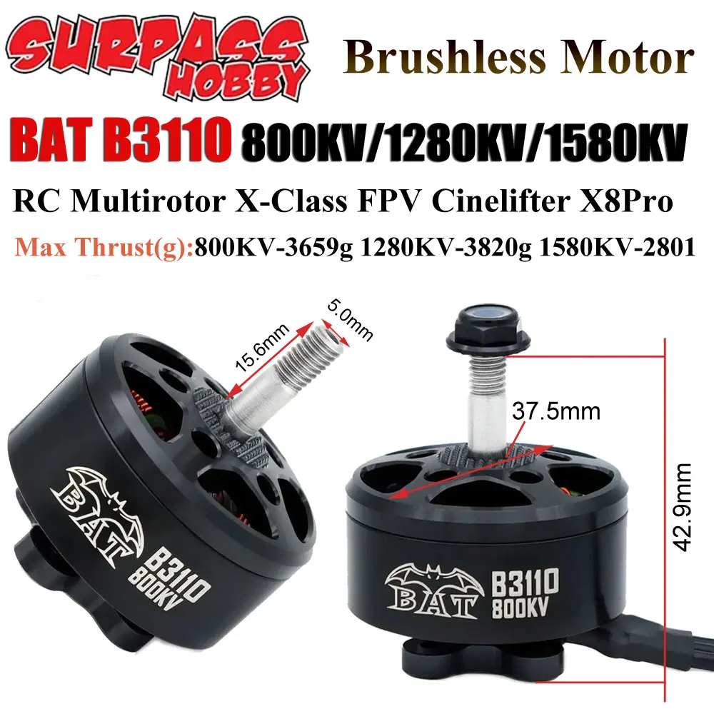 4 шт. Bat B3110 800/1280/1580KV 6-8S бесщеточный двигатель для Nazgul XL10 V6 дальнего действия RC Multirotor X-Class FPV Racing Drone Parts
4 шт. Bat B3110 800/1280/1580KV 6-8S бесщеточный двигатель для Nazgul XL10 V6 дальнего действия RC Multirotor X-Class FPV Racing Drone Parts
