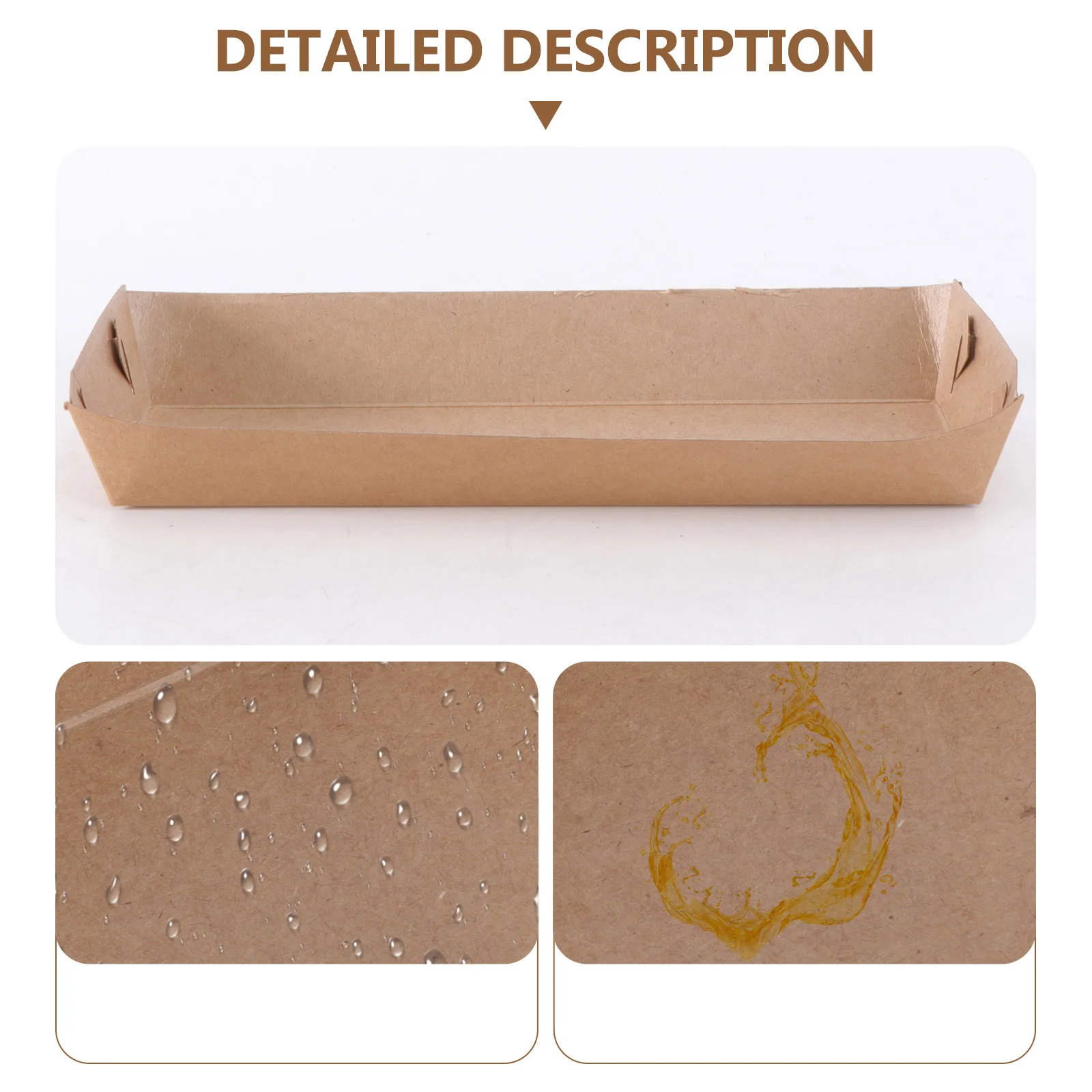 50 pcs Oil Proof Food Serving Kraft Paper Boat Shape Open Packing Tray Disposable Snack Box Waterproof Containers Carnivals
50 pcs Oil Proof Food Serving Kraft Paper Boat Shape Open Packing Tray Disposable Snack Box Waterproof Containers Carnivals