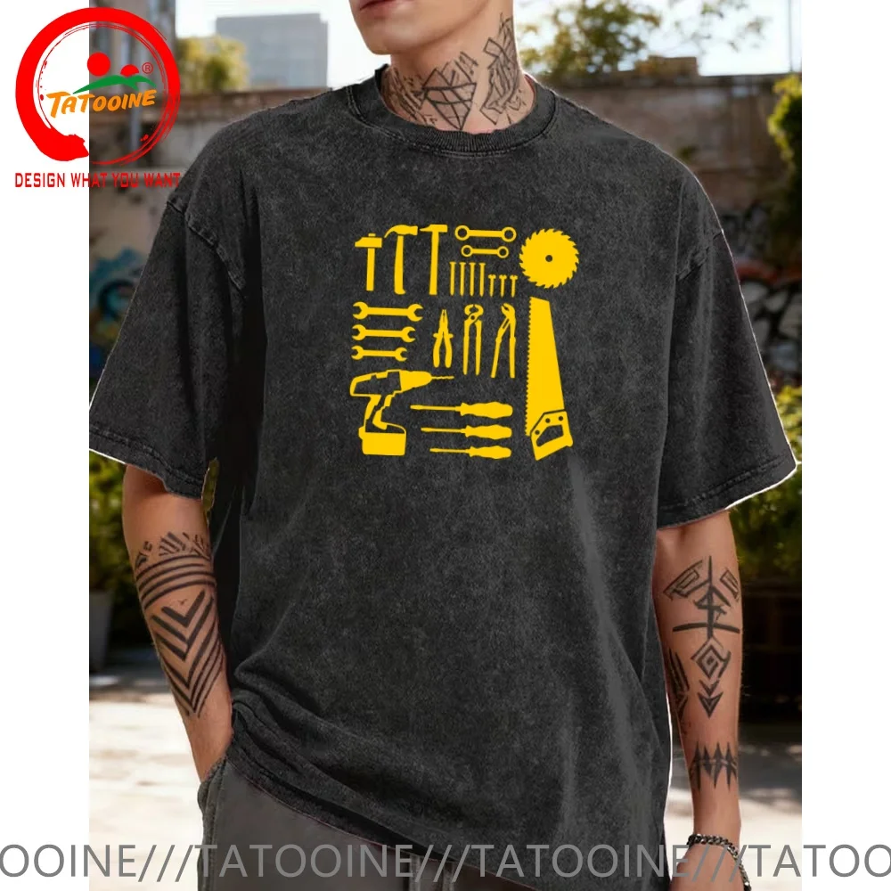 Vintage Washed Cotton T-Shirt Funny Designer Mechanic Tools T Shirt Men Fashion Trendy Casual Clothing Stylish Tops Tees
Vintage Washed Cotton T-Shirt Funny Designer Mechanic Tools T Shirt Men Fashion Trendy Casual Clothing Stylish Tops Tees