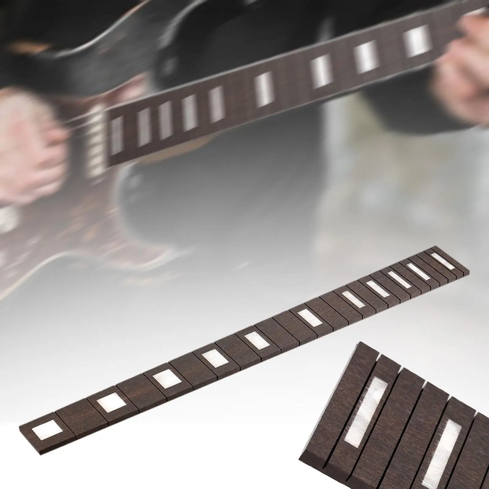 24 Fret Guitar Fretboard Wooden Practical Smooth Surface Musicians Direct Replace for Bass Electric Guitar Instrument Fittings
24 Fret Guitar Fretboard Wooden Practical Smooth Surface Musicians Direct Replace for Bass Electric Guitar Instrument Fittings