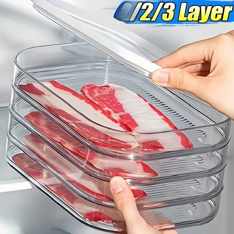 Meat Container for Fridge Bacon Lunch Meat Container for Refrigerator Meal Prep Containers Stackable Food Storage Boxes with Lid
Meat Container for Fridge Bacon Lunch Meat Container for Refrigerator Meal Prep Containers Stackable Food Storage Boxes with Lid