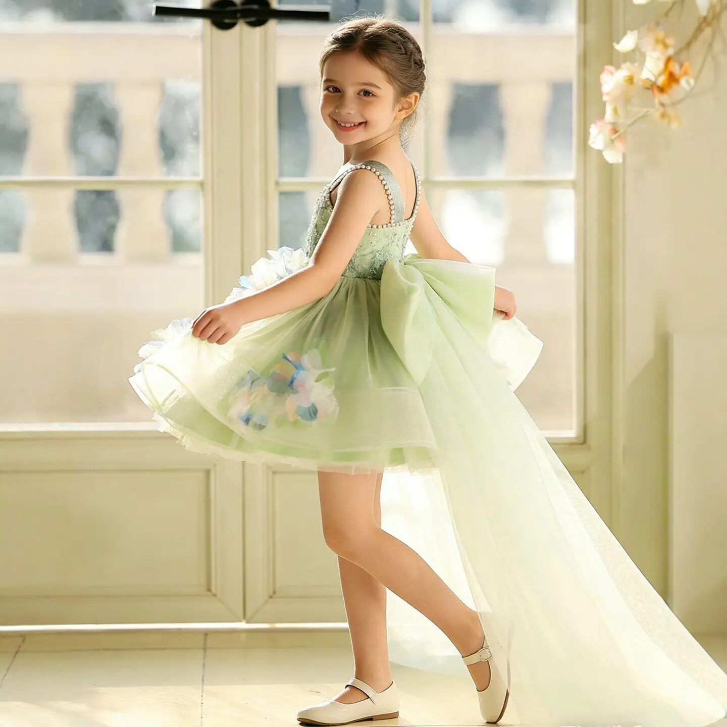 Custom Spaghetti Strap 3D Floral Tulle Flower Girl Dress For Wedding Birthday Party Pageant Gown Kids Formal Prom Ball Gown With
Custom Spaghetti Strap 3D Floral Tulle Flower Girl Dress For Wedding Birthday Party Pageant Gown Kids Formal Prom Ball Gown With