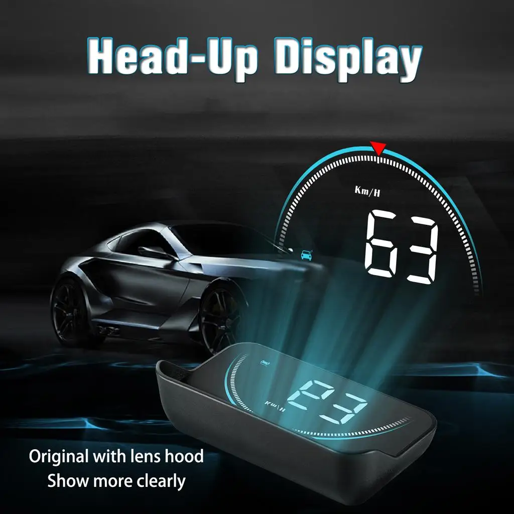 OBD Speedometer Display Digital HUD Computer Windshield Projector with LED Lights for Car Speed Monitoring
OBD Speedometer Display Digital HUD Computer Windshield Projector with LED Lights for Car Speed Monitoring